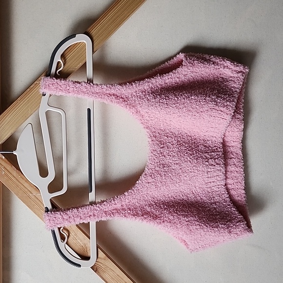 Colsie Tops - Boucle Teddy Crop Top Pink Size M